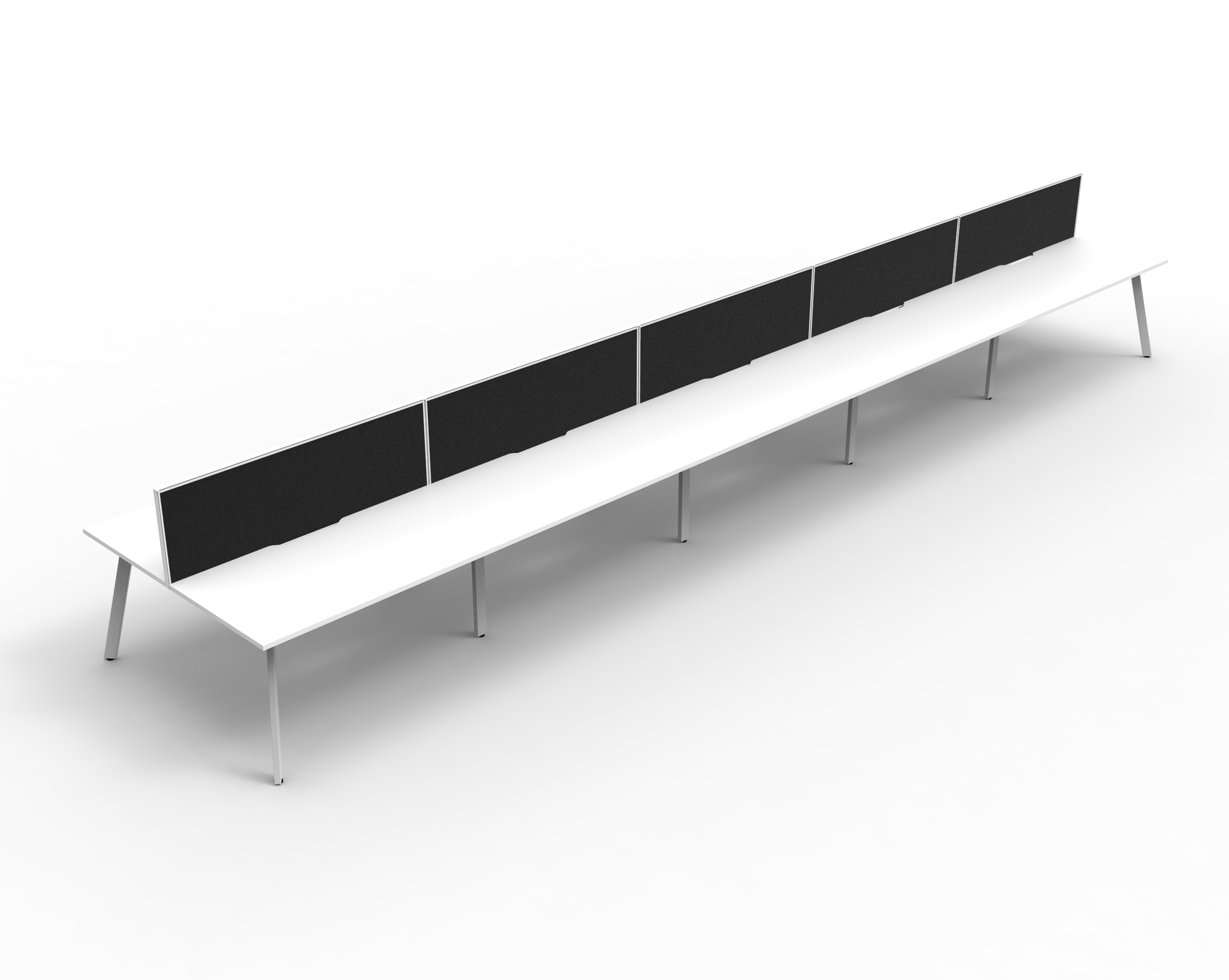 Eternity 10 Person Double Sided Workstation - With Screen